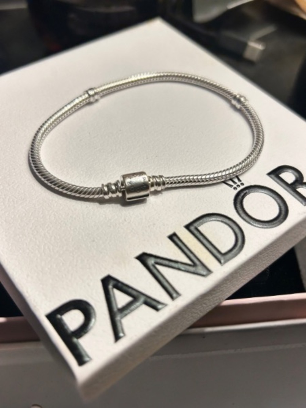 Pandora Moments Barrel Clasp Snake Chain Bracelet